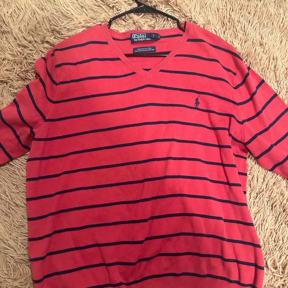 Vintage Used Polo Ralph Lauren V-neck Sweater. XXL.